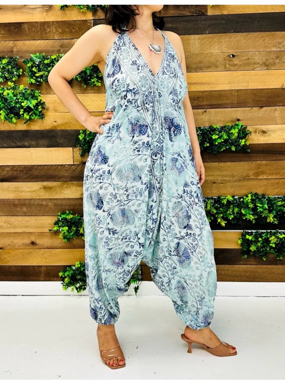 Silk Backless Jumpsuit